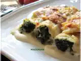 Receta Canelones de espinacas y jamón york