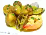 Receta Albóndigas de bacalao con almejas