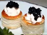 Receta Vol-au-vants rellenos de mousse de salmón