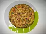 Receta Tortilla de calabacín, patata, pimiento y cebolla