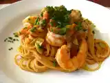 Receta Espaguetis con gambas