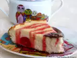 Receta Tarta de queso con cerezas en almibar.