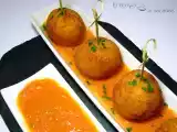 Receta Bolas de patata con tomate dulce