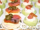 Receta Canapés de pepino y salmon