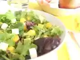 Receta Ensalada de lechuga, mango y queso feta