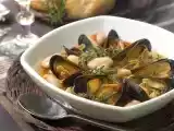 Receta Fabes con mejillones al azafran