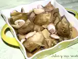Receta Alcachofas guisadas con patatas y almejas
