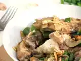 Receta Alitas de pollo al ajillo con champiñones