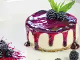 Receta Tarta de queso y mermelada de mora
