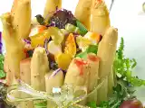 Receta Ensalada de espárragos, mandarina y uvas