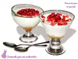 Receta Mousse de queso y granada