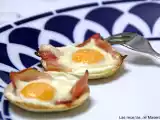 Receta Tartaletas de pan de molde con beicon y huevo de codorniz