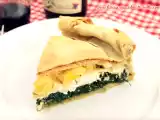 Receta Torta pasqualina. tarta con ricotta, huevo y espinacas