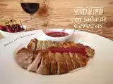 Receta Secreto de cerdo con salsa de cerezas