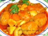 Receta Albóndigas en salsa de tomate a la jardinera