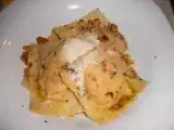 Receta Raviolis frescos rellenos de calabaza y requeson con salsa de mantequilla y nueces