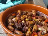 Receta Rustido de butifarra, costillas y camagrocs