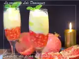 Receta Sorbete de piña al cava con granada