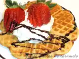 Receta Gofres y salsa de caramelo
