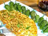 Receta Tortilla de bacalao con pimientos de padrón
