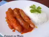Receta Salchichas con salsa de tomate