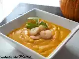 Receta Crema de calabaza con gambas