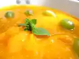 Receta Crema de calabaza al curry con guarnición de uvas
