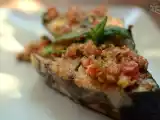 Receta Corvina a la plancha con vinagreta mediterránea