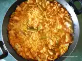 Receta Arroz con bacalao, coliflor y ajos tiernos
