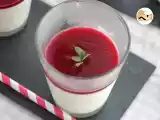 Receta Panna cotta con coulis de frambuesa