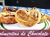 Receta Mini palmeras de hojaldre con chocolate
