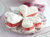 Receta Vacherin de merengue con sorbete fresa san valentin
