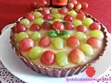 Receta Tarta de uvas y crema de vino dulce de málaga