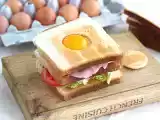 Receta Club sandwich con huevo