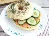 Receta Bagel de salmón, pepino y queso