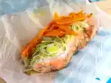 Receta Papillote de salmón jugoso