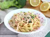Receta One pot pasta, tagliatelles de salmón y brócoli