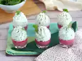 Receta Vasitos de remolacha y mousse de rúcula
