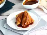 Receta Samosas de crepes con manzanas caramelizadas