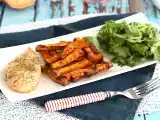 Receta Batata frita al horno (con pollo)