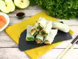 Receta Rollitos de primavera naturales (salmón y manzana)