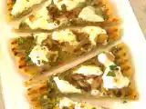 Receta Pizza grill con pesto, champiñones y burrata (sin horno)
