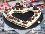 Receta Tarta de corazón con kinder (heart cake)