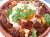 Receta Huevos a la flamenca con patatas y chorizo