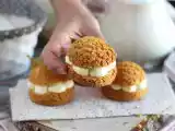 Receta Petit choux con craquelin y crema de vainilla