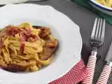 Receta Tagliatelle con higos y bacon