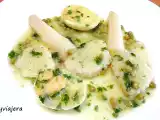 Receta Medalloncitos de bacalao fresco en salsa verde