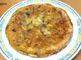 Receta Tortilla de champiñones y cebolla
