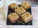 Receta Pastel de crumble de frambuesas