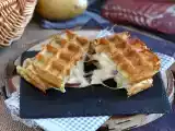 Receta Sándwich de gofres de patata con queso